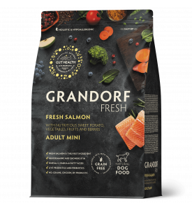 Grandorf, Fresh, Mini, беззерновой д/собак мелких пород (лосось/батат) 